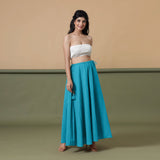 6-Way Convertible Ocean Blue Tie-Dye Cotton Skirt Dress