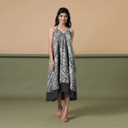 6-Way Convertible Black Tie-Dye Cotton Skirt Dress