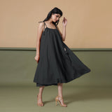 6-Way Convertible Black Tie-Dye Cotton Skirt Dress
