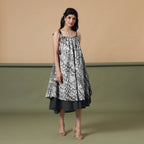 6-Way Convertible Black Tie-Dye Cotton Skirt Dress