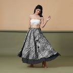 6-Way Convertible Black Tie-Dye Cotton Skirt Dress