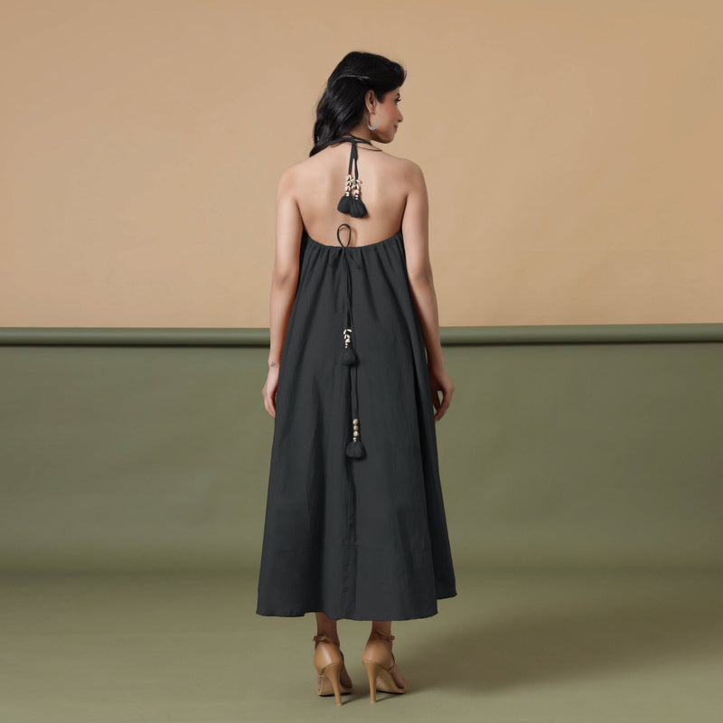 6-Way Convertible Black Tie-Dye Cotton Skirt Dress