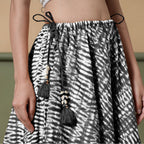6-Way Convertible Black Tie-Dye Cotton Skirt Dress