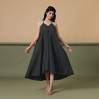 6-Way Convertible Black Tie-Dye Cotton Skirt Dress
