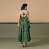 6-Way Convertible Forest Green Tie-Dye Cotton Skirt Dress
