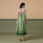 6-Way Convertible Forest Green Tie-Dye Cotton Skirt Dress