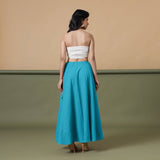 6-Way Convertible Ocean Blue Tie-Dye Cotton Skirt Dress