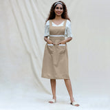 Beige Cotton Flax Comfort Fit Apron