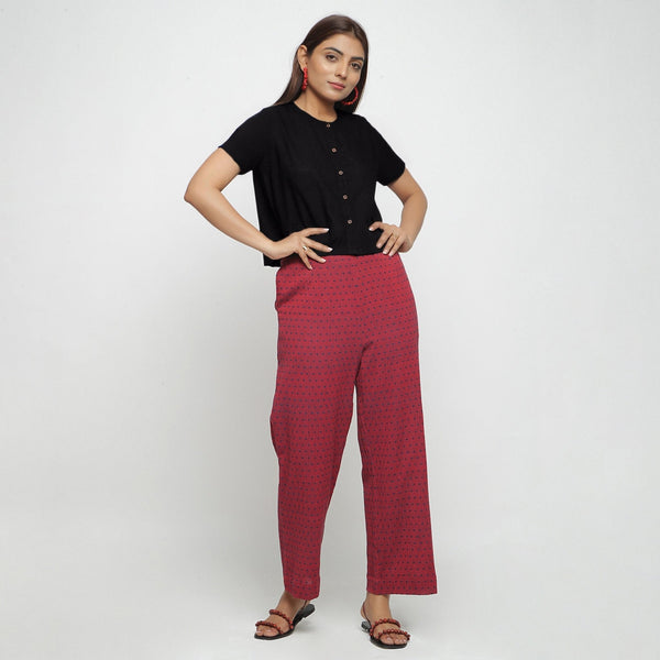 Black Cotton Flax Button-Down Short Sleeves Shirt