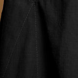 Black Cotton Poplin Elasticated Midi Cami Dress