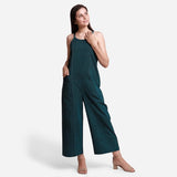 Front View of a Model wearing Mangalgiri Cotton Comfort Fit Jumpsuit