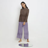 Brown Cotton Linen Full Sleeve Button-Down Shirt