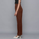 Brown Warm Cotton Corduroy Elasticated Bootcut Pant