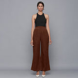 Brown Warm Cotton Corduroy Elasticated Bootcut Pant