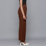 Brown Warm Cotton Corduroy Elasticated Bootcut Pant