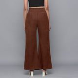 Brown Warm Cotton Corduroy Elasticated Bootcut Pant