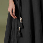 Convertible 3-Way Black Cotton Skirt Dress