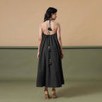Convertible 3-Way Black Cotton Skirt Dress