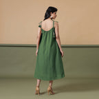 Convertible 3-Way Forest Green Cotton Skirt Dress