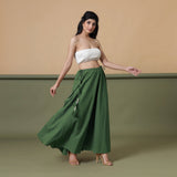 Convertible 3-Way Forest Green Tie-Dye Cotton Skirt Dress