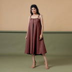 Convertible 3-Way Maroon Cotton Skirt Dress