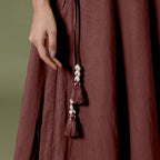 Convertible 3-Way Maroon Cotton Skirt Dress
