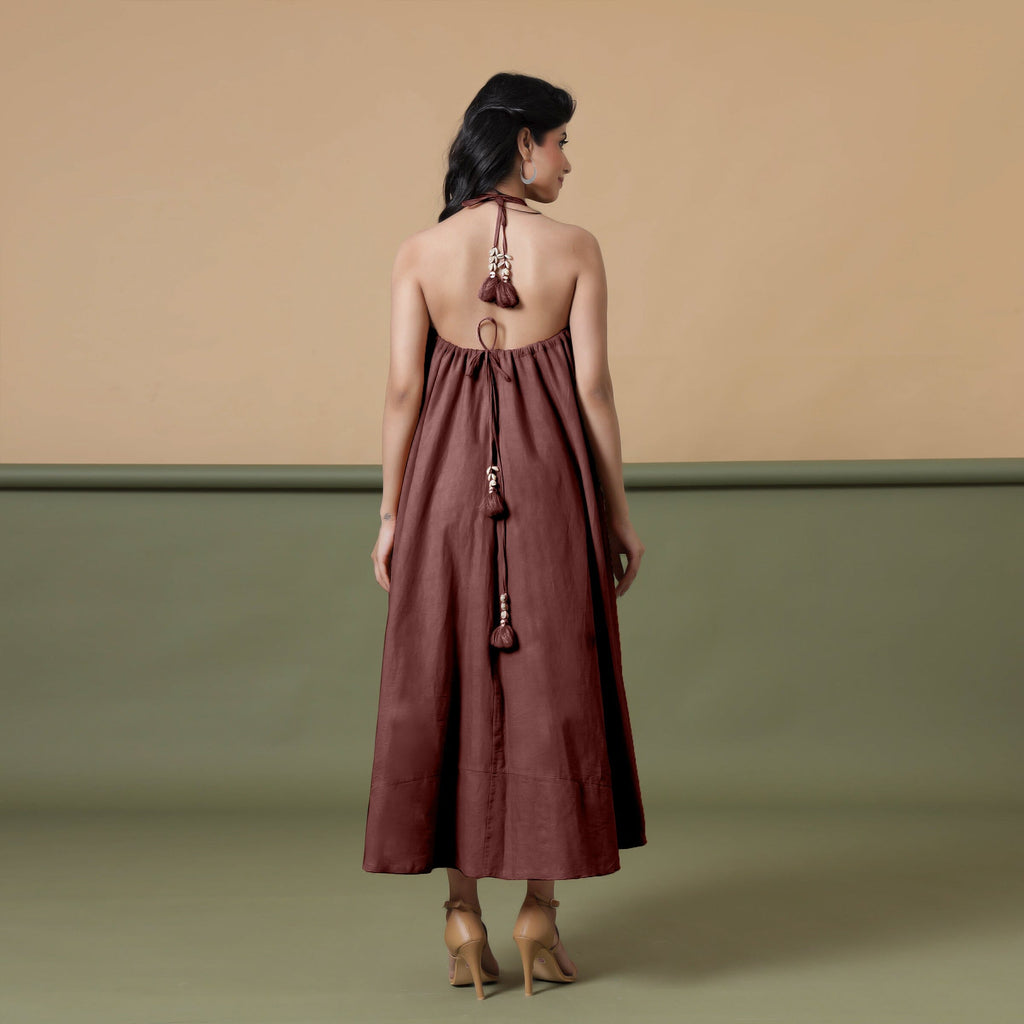 Convertible 3-Way Maroon Cotton Skirt Dress