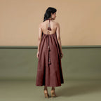 Convertible 3-Way Maroon Cotton Skirt Dress