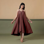 Convertible 3-Way Maroon Cotton Skirt Dress