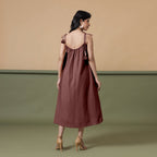 Convertible 3-Way Maroon Cotton Skirt Dress