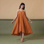 Convertible 3-Way Rust Cotton Skirt Dress
