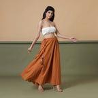 Convertible 3-Way Rust Cotton Skirt Dress
