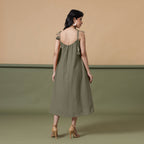 Convertible 3-Way Sage Green Cotton Skirt Dress