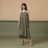 Convertible 3-Way Sage Green Tie-Dye Cotton Skirt Dress