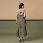 Convertible 3-Way Sage Green Cotton Skirt Dress