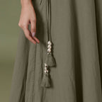 Convertible 3-Way Sage Green Cotton Skirt Dress