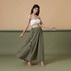Convertible 3-Way Sage Green Cotton Skirt Dress