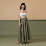 Convertible 3-Way Sage Green Tie-Dye Cotton Skirt Dress