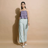 Lavender Cotton Linen Camisole Crop Top