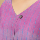 Front Detail of a Model wearing Mangalgiri Reversible Cotton Cape