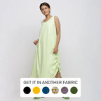 Front View of a Model wearing Mint Green Tie-Dye A-Line Dress
