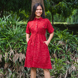 Mulberry Handspun 100% Cotton Short Safari Dress