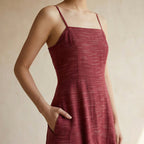 Mulberry Handspun Cotton Ankle Length Flared Sundress