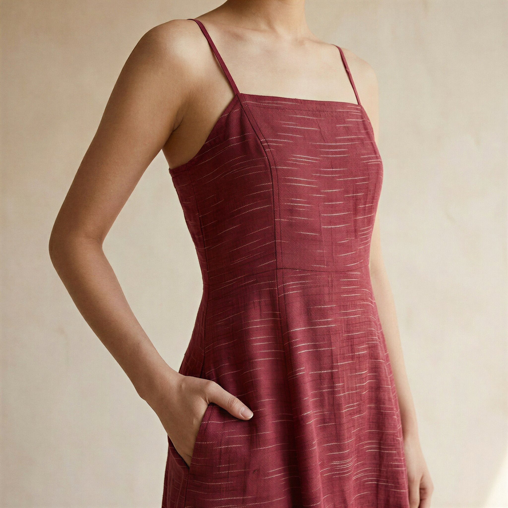 Mulberry Handspun Cotton Ankle Length Flared Sundress