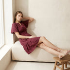 Mulberry Handspun Cotton Elasticated Short Tier Dress
