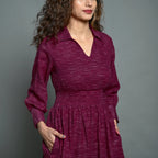 Mulberry Handspun Cotton Maxi Skater Dress