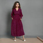 Mulberry Handspun Cotton Maxi Skater Dress