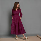 Mulberry Handspun Cotton Maxi Skater Dress