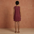 Mulberry Handspun Cotton Sleeveless A-Line Short Shift Dress
