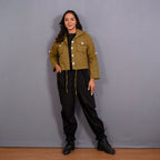 Mustard Warm Cotton Flannel Button-Down Shacket